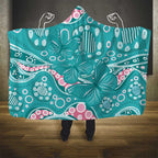 Australia Hereditary Cancer Awareness Hooded Blanket Aboriginal Butterflies - Aussie Hoodie