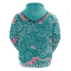 Australia Hereditary Cancer Awareness Hoodie Aboriginal Butterflies - Aussie Hoodie