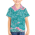 Australia Hereditary Cancer Awareness Kid Hawaiian Shirt Aboriginal Butterflies - Aussie Hoodie