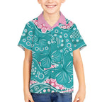 Australia Hereditary Cancer Awareness Kid Hawaiian Shirt Aboriginal Butterflies - Aussie Hoodie