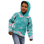 Australia Hereditary Cancer Awareness Kid Hoodie Aboriginal Butterflies - Aussie Hoodie
