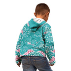 Australia Hereditary Cancer Awareness Kid Hoodie Aboriginal Butterflies - Aussie Hoodie