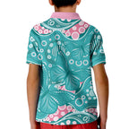 Australia Hereditary Cancer Awareness Kid Polo Shirt Aboriginal Butterflies - Aussie Hoodie