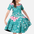 Australia Hereditary Cancer Awareness Kid Short Sleeve Dress Aboriginal Butterflies - Aussie Hoodie