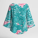 Australia Hereditary Cancer Awareness Kimono Sleeve Blouse Aboriginal Butterflies - Aussie Hoodie