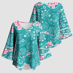Australia Hereditary Cancer Awareness Kimono Sleeve Blouse Aboriginal Butterflies - Aussie Hoodie