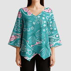 Australia Hereditary Cancer Awareness Kimono Sleeve Blouse Aboriginal Butterflies - Aussie Hoodie