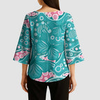 Australia Hereditary Cancer Awareness Kimono Sleeve Blouse Aboriginal Butterflies - Aussie Hoodie