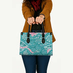 Australia Hereditary Cancer Awareness Leather Bag Aboriginal Butterflies - Aussie Hoodie