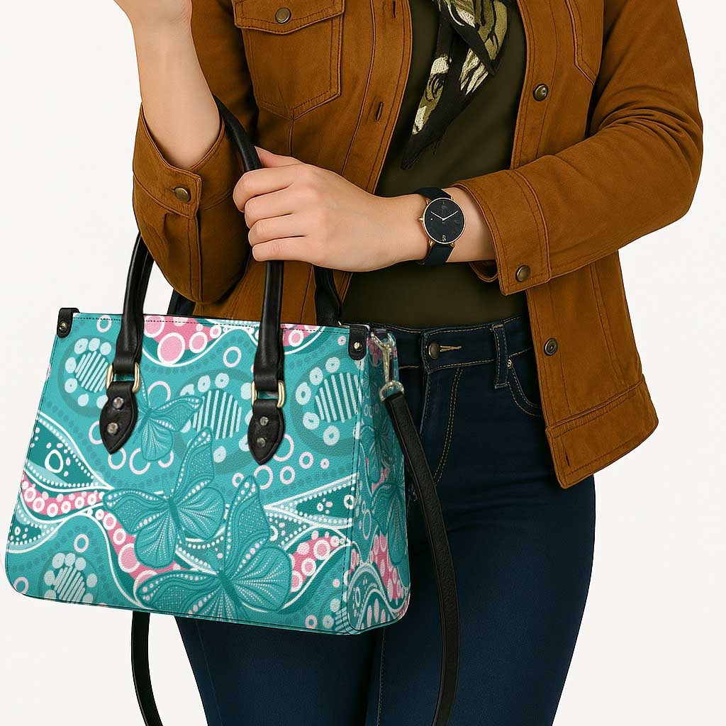 Australia Hereditary Cancer Awareness Leather Bag Aboriginal Butterflies - Aussie Hoodie