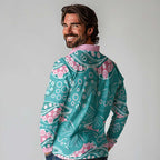 Australia Hereditary Cancer Awareness Long Sleeve Polo Shirt Aboriginal Butterflies - Aussie Hoodie