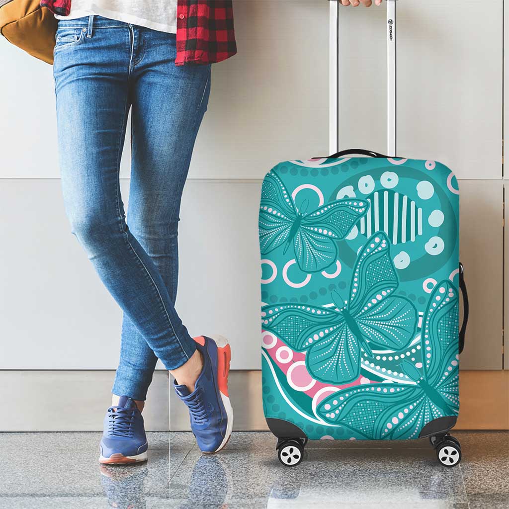 Australia Hereditary Cancer Awareness Luggage Cover Aboriginal Butterflies - Aussie Hoodie