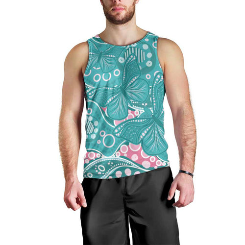 Australia Hereditary Cancer Awareness Men Tank Top Aboriginal Butterflies - Aussie Hoodie