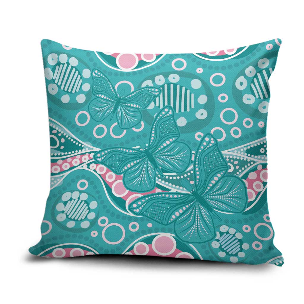 Australia Hereditary Cancer Awareness Pillow Cover Aboriginal Butterflies - Aussie Hoodie