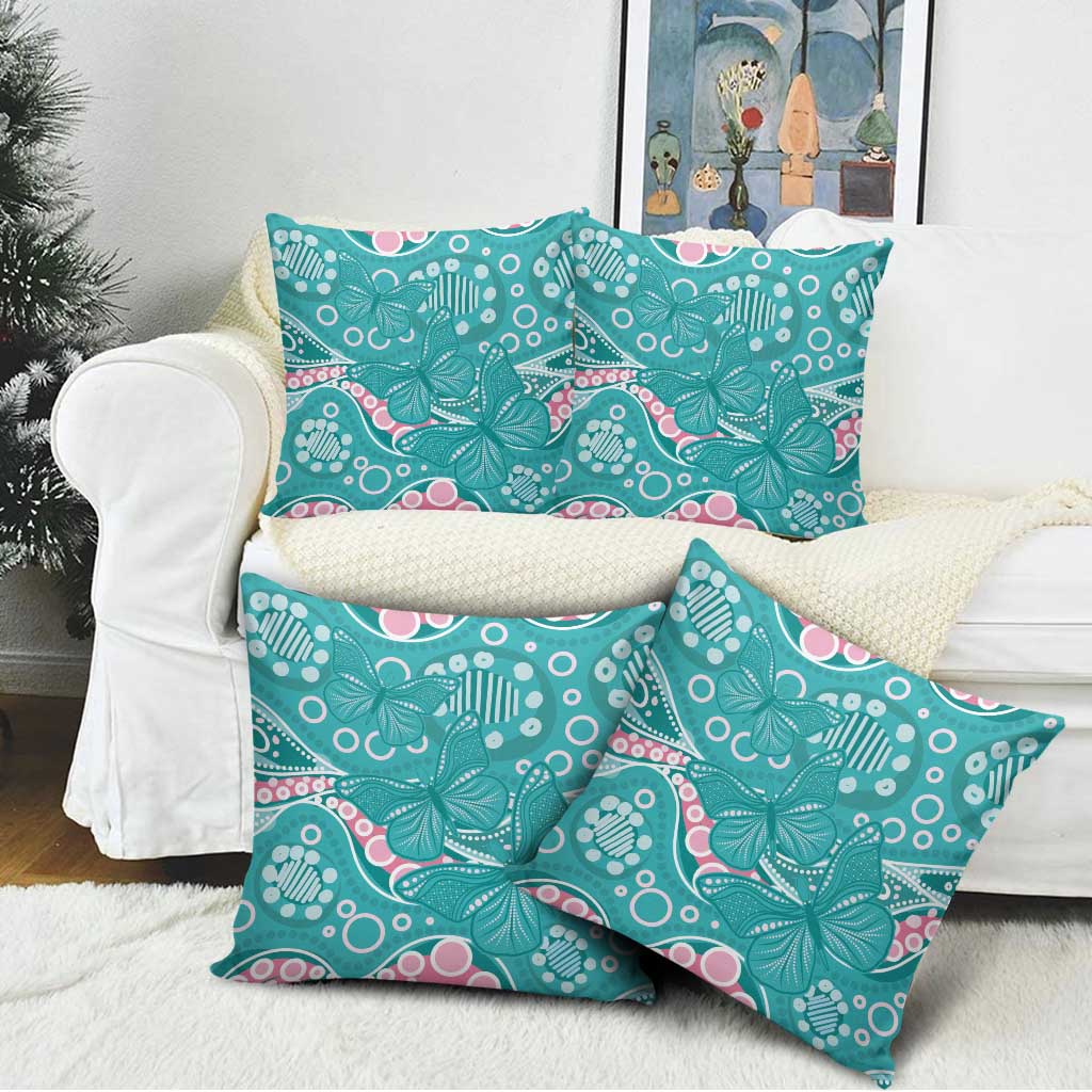 Australia Hereditary Cancer Awareness Pillow Cover Aboriginal Butterflies - Aussie Hoodie