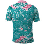 Australia Hereditary Cancer Awareness Polo Shirt Aboriginal Butterflies - Aussie Hoodie