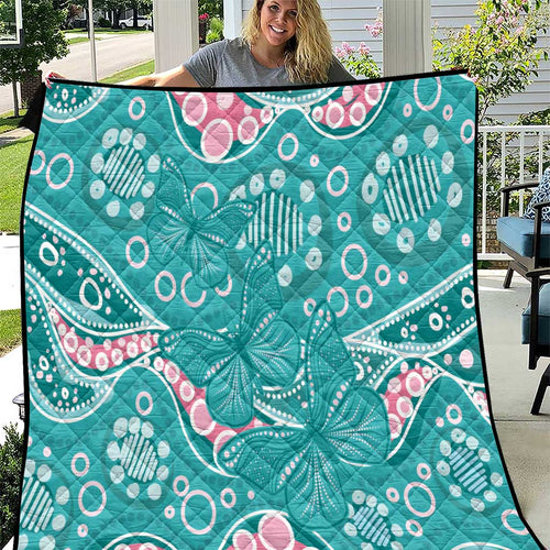 Australia Hereditary Cancer Awareness Quilt Aboriginal Butterflies - Aussie Hoodie