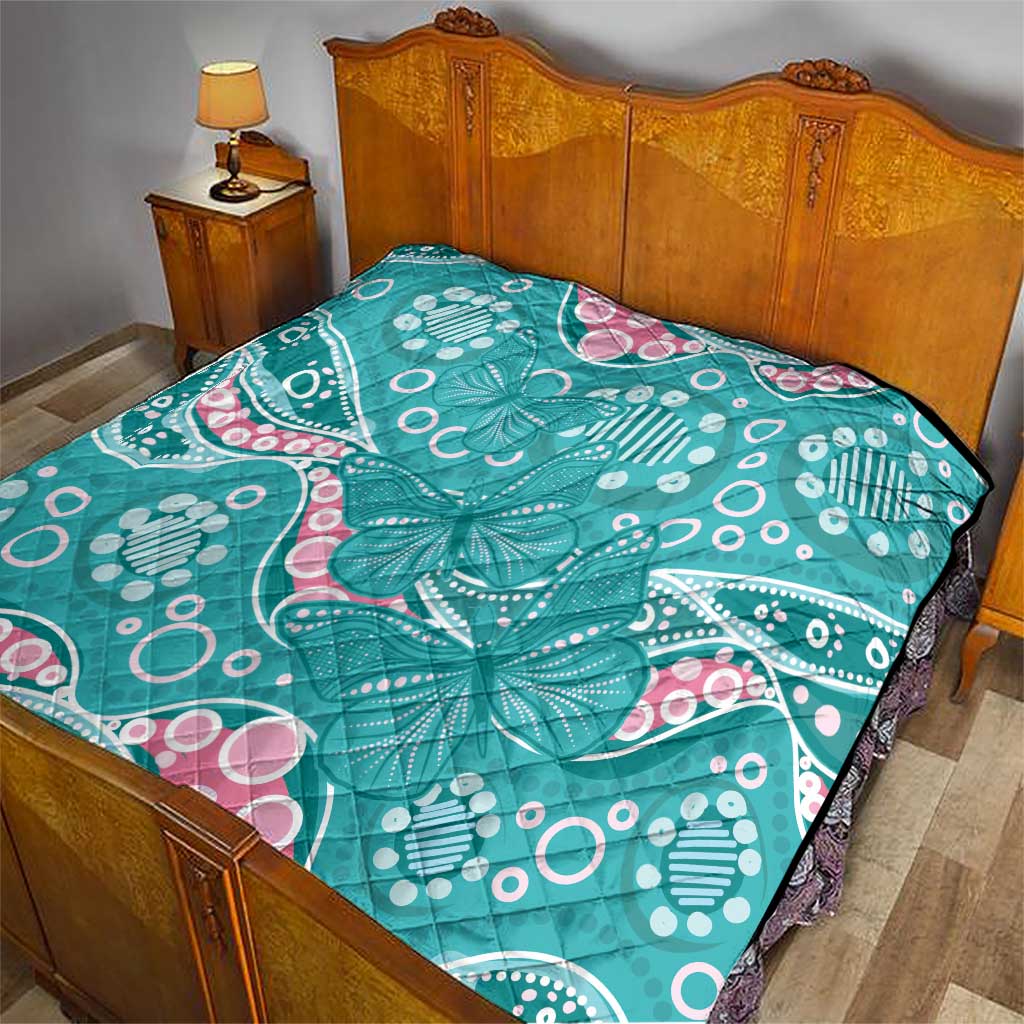 Australia Hereditary Cancer Awareness Quilt Aboriginal Butterflies - Aussie Hoodie