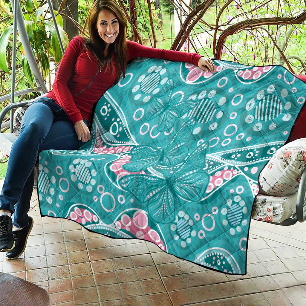 Australia Hereditary Cancer Awareness Quilt Aboriginal Butterflies - Aussie Hoodie
