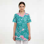 Australia Hereditary Cancer Awareness Scrub Top Aboriginal Butterflies - Aussie Hoodie