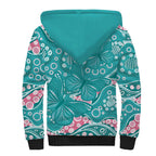 Australia Hereditary Cancer Awareness Sherpa Hoodie Aboriginal Butterflies - Aussie Hoodie