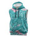 Australia Hereditary Cancer Awareness Sleeveless Hoodie Aboriginal Butterflies - Aussie Hoodie