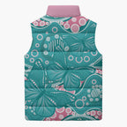 Australia Hereditary Cancer Awareness Sleeveless Puffer Jacket Aboriginal Butterflies - Aussie Hoodie