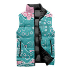 Australia Hereditary Cancer Awareness Sleeveless Puffer Jacket Aboriginal Butterflies - Aussie Hoodie