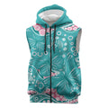 Australia Hereditary Cancer Awareness Sleeveless Zip Hoodie Aboriginal Butterflies - Aussie Hoodie