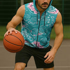 Australia Hereditary Cancer Awareness Sleeveless Zip Hoodie Aboriginal Butterflies - Aussie Hoodie