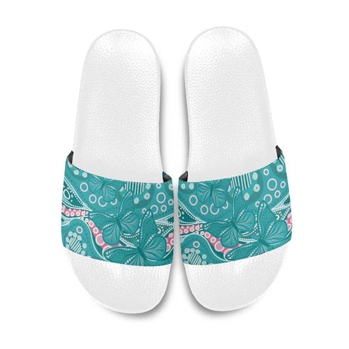 Australia Hereditary Cancer Awareness Slide Sandals Aboriginal Butterflies - Aussie Hoodie