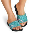 Australia Hereditary Cancer Awareness Slide Sandals Aboriginal Butterflies - Aussie Hoodie