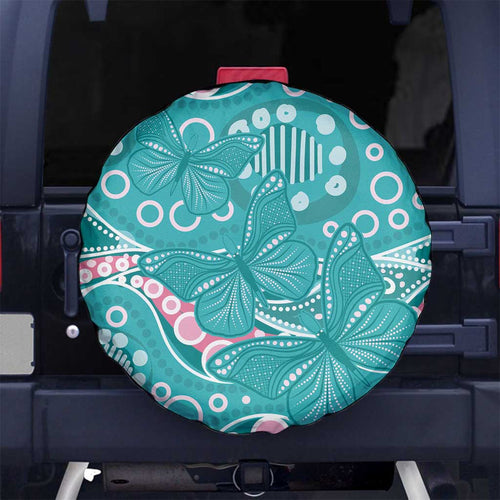 Australia Hereditary Cancer Awareness Spare Tire Cover Aboriginal Butterflies - Aussie Hoodie
