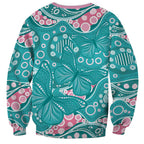 Australia Hereditary Cancer Awareness Sweatshirt Aboriginal Butterflies - Aussie Hoodie