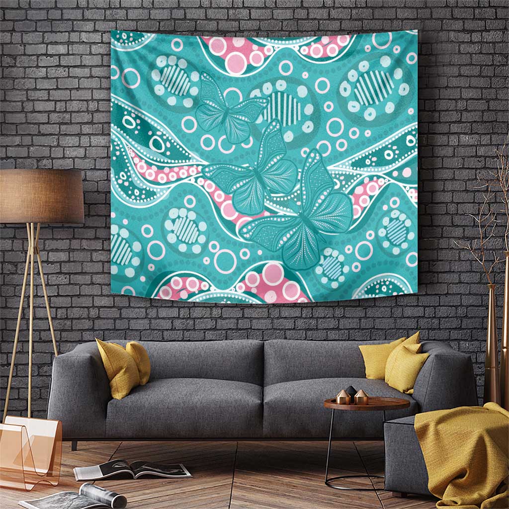 Australia Hereditary Cancer Awareness Tapestry Aboriginal Butterflies - Aussie Hoodie