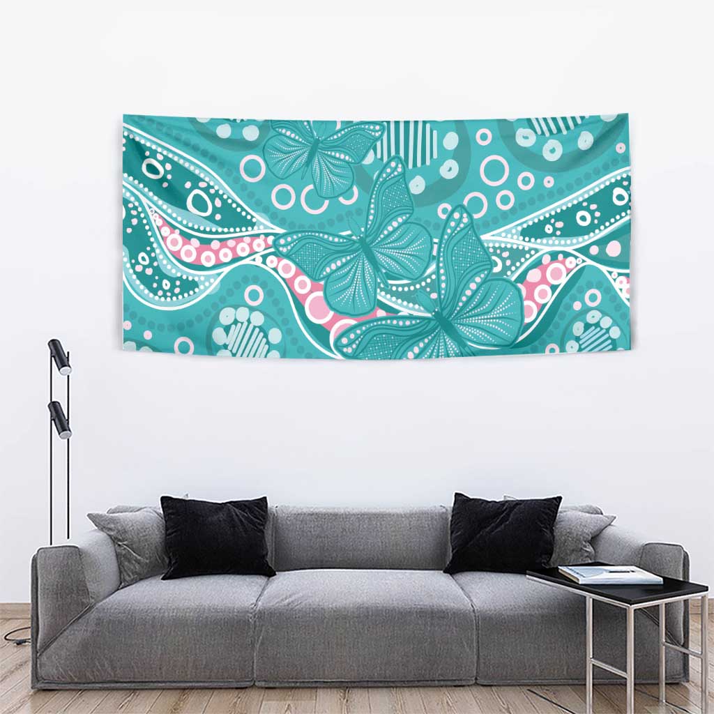 Australia Hereditary Cancer Awareness Tapestry Aboriginal Butterflies - Aussie Hoodie