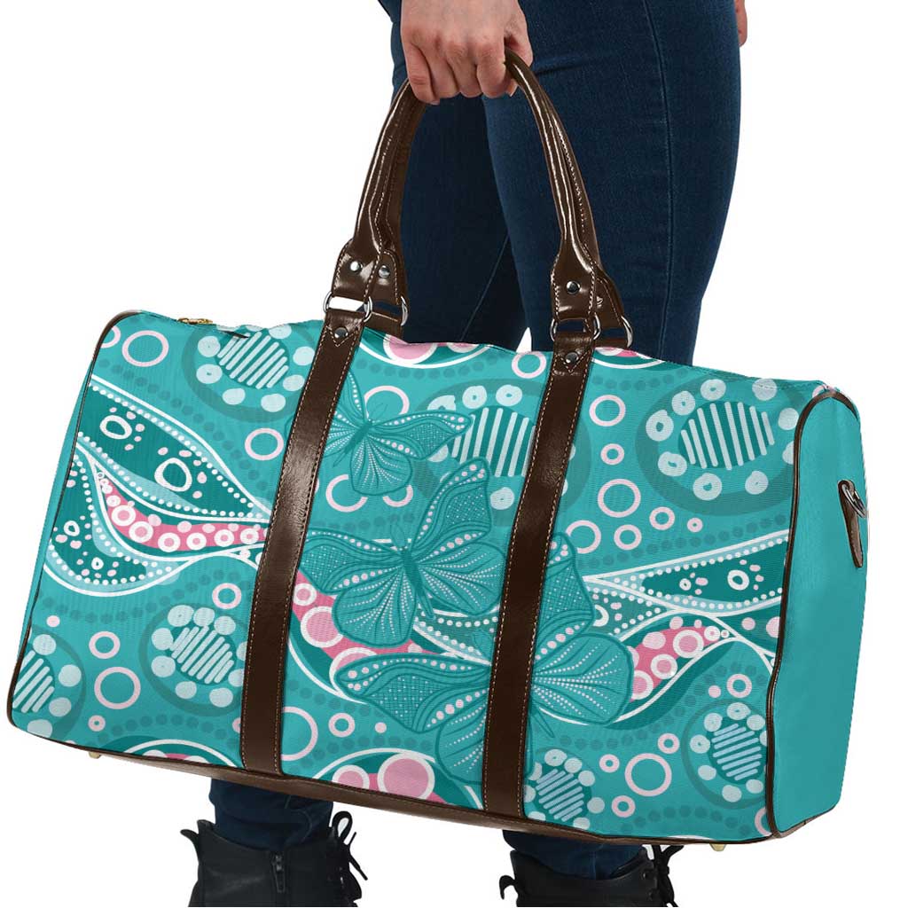 Australia Hereditary Cancer Awareness Travel Bag Aboriginal Butterflies - Aussie Hoodie