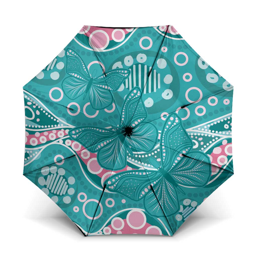 Australia Hereditary Cancer Awareness Umbrella Aboriginal Butterflies - Aussie Hoodie