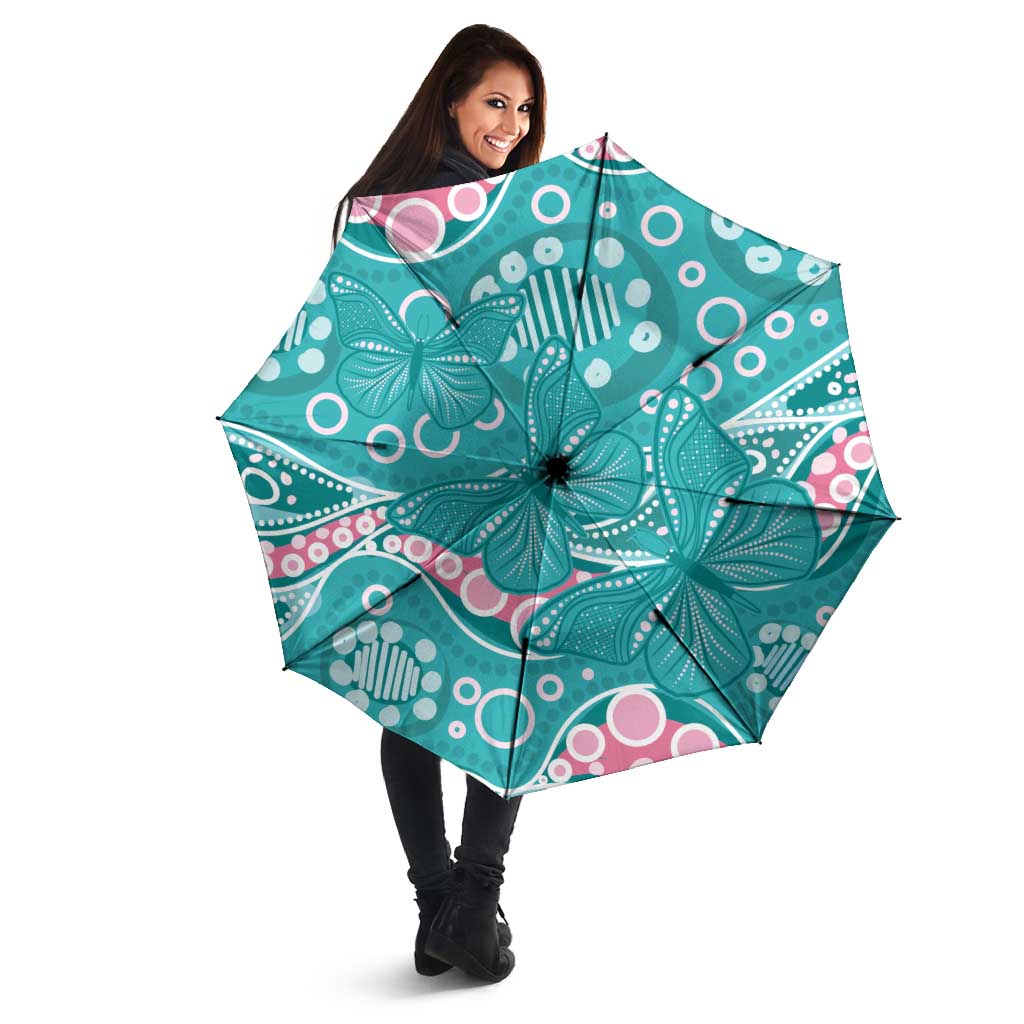 Australia Hereditary Cancer Awareness Umbrella Aboriginal Butterflies - Aussie Hoodie