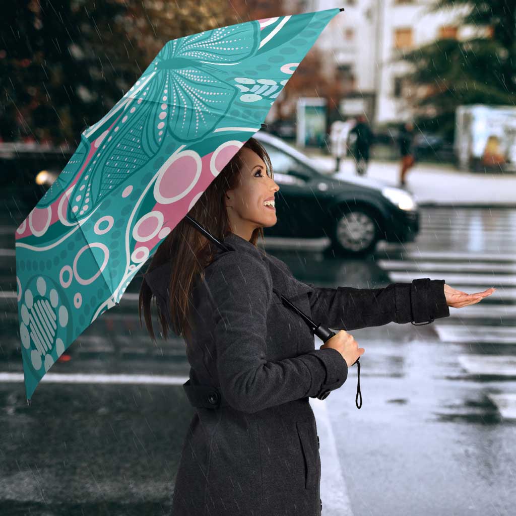 Australia Hereditary Cancer Awareness Umbrella Aboriginal Butterflies - Aussie Hoodie