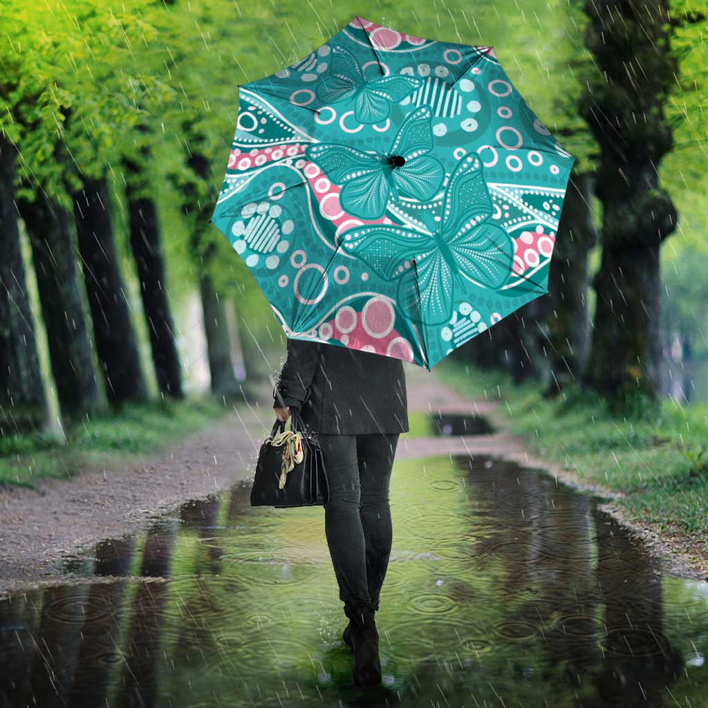 Australia Hereditary Cancer Awareness Umbrella Aboriginal Butterflies - Aussie Hoodie