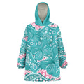 Australia Hereditary Cancer Awareness Wearable Blanket Hoodie Aboriginal Butterflies - Aussie Hoodie
