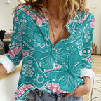 Australia Hereditary Cancer Awareness Women Casual Shirt Aboriginal Butterflies - Aussie Hoodie