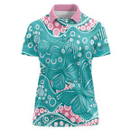 Australia Hereditary Cancer Awareness Women Polo Shirt Aboriginal Butterflies - Aussie Hoodie