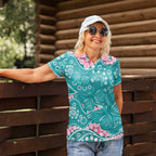 Australia Hereditary Cancer Awareness Women Polo Shirt Aboriginal Butterflies - Aussie Hoodie