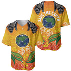 Australia Earth Day Indigenous Baseball Jersey Save The Earth