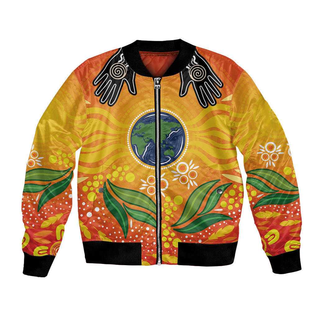 Australia Earth Day Indigenous Bomber Jacket Save The Earth