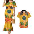 Australia Earth Day Indigenous Couples Matching Mermaid Dress and Hawaiian Shirt Save The Earth