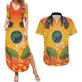 Australia Earth Day Indigenous Couples Matching Summer Maxi Dress and Hawaiian Shirt Save The Earth