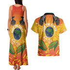 Australia Earth Day Indigenous Couples Matching Tank Maxi Dress and Hawaiian Shirt Save The Earth